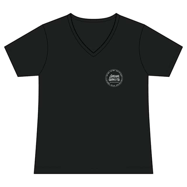 GREASEMOTO MERCH-GREASEMOTO-OG-T-WOMEN-S-V-NECK-99BC4680-S Greasemoto OG T Women’s V-Neck — Black — image 2 of 2