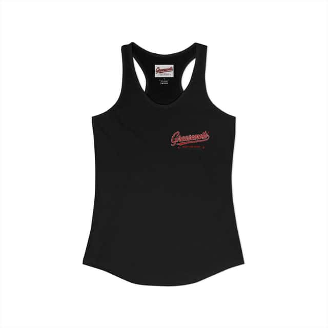 GREASEMOTO MERCH-WOMEN-S-TROUBLE-TANK-RACERBACK-2E3D496F-L Women’s Trouble Tank Racerback — Solid Black — image 3 of 5
