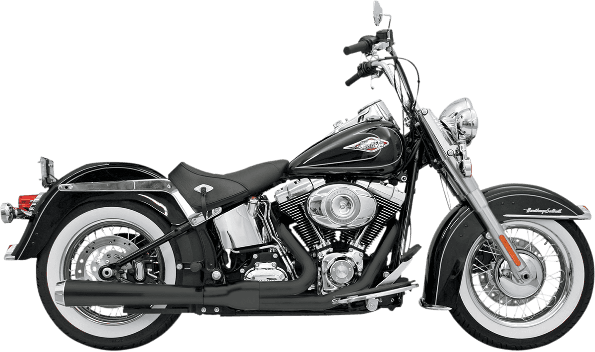 BASSANI XHAUST 1800-1155 2:1 Exhaust - Black - Long - Softail