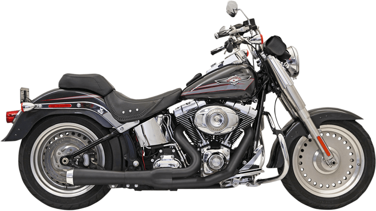 BASSANI XHAUST 1800-1300 2:1 Exhaust - Black - Short - Softail
