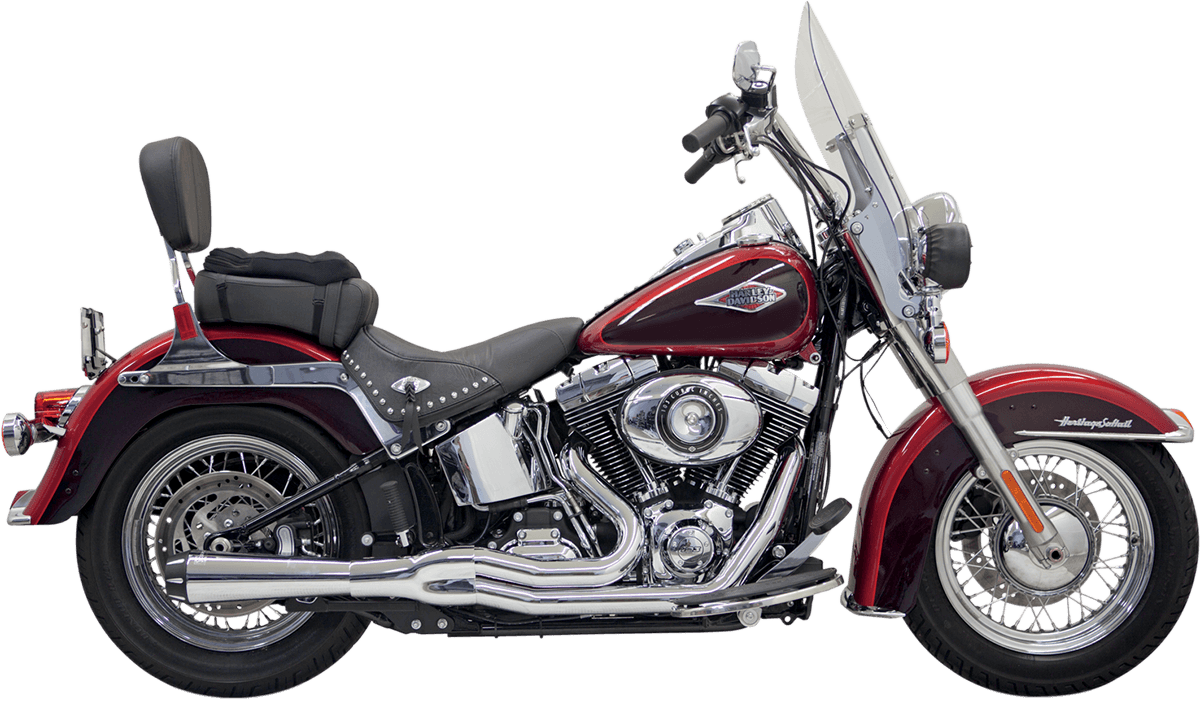 BASSANI XHAUST 1800-1512 Mega Power Exhaust - Chrome - Short - FXS/FLS