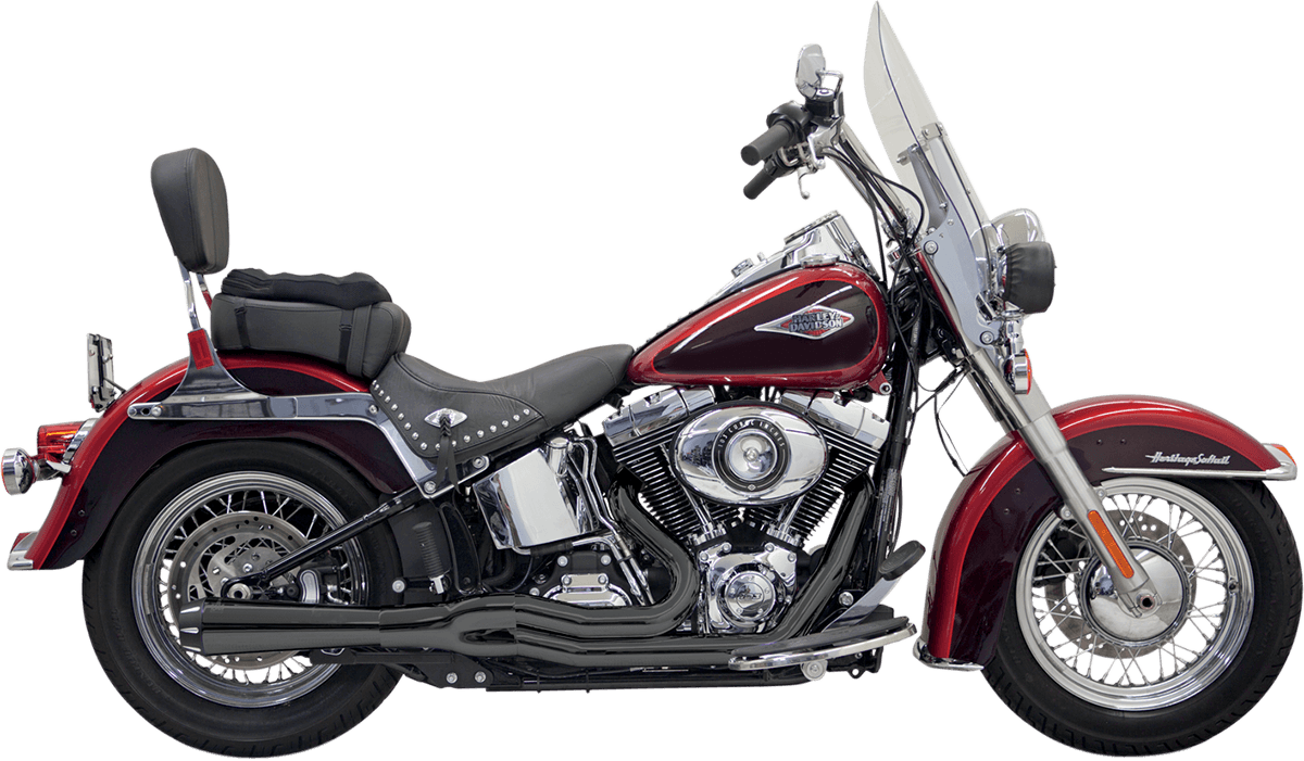 BASSANI XHAUST 1800-1513 Mega Power Exhaust - Black - Short - FXS/FLS