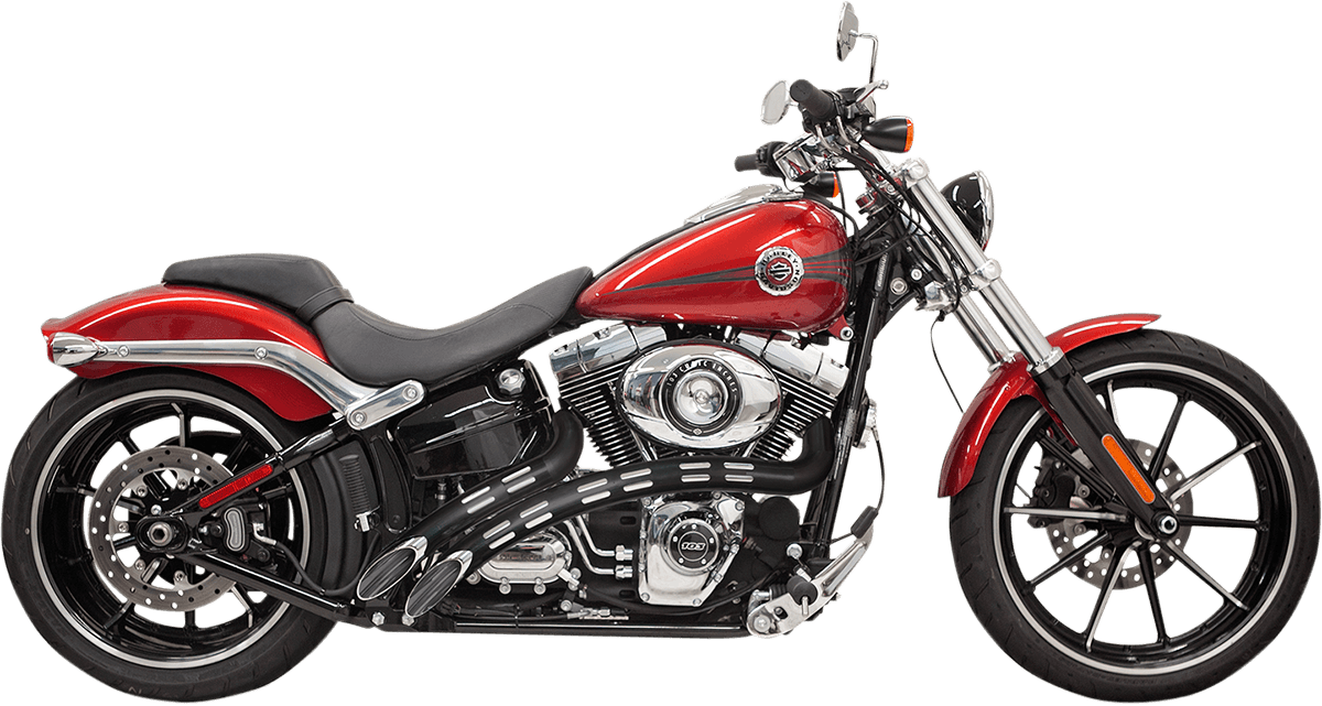 BASSANI XHAUST 1800-1614 Sweeper Exhaust - Chrome/Black