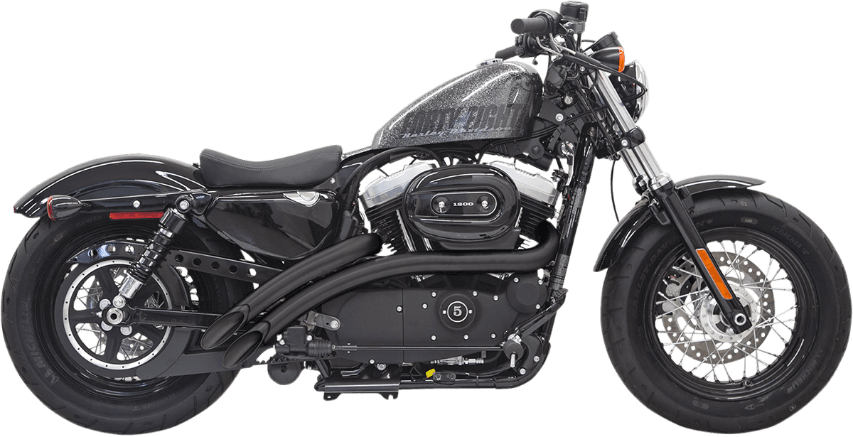 BASSANI XHAUST 1800-1638 Radial Sweepers Exhaust System - Black - XL