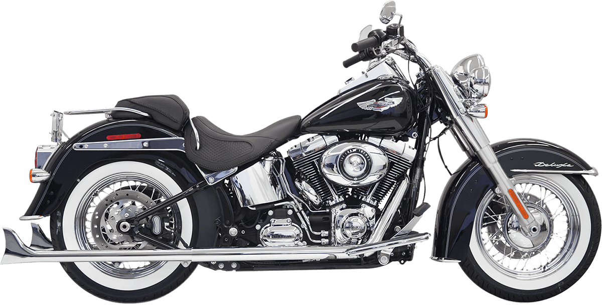 BASSANI XHAUST 1800-1670 True Duals Exhaust System with Fishtail Mufflers - 33" - Softail
