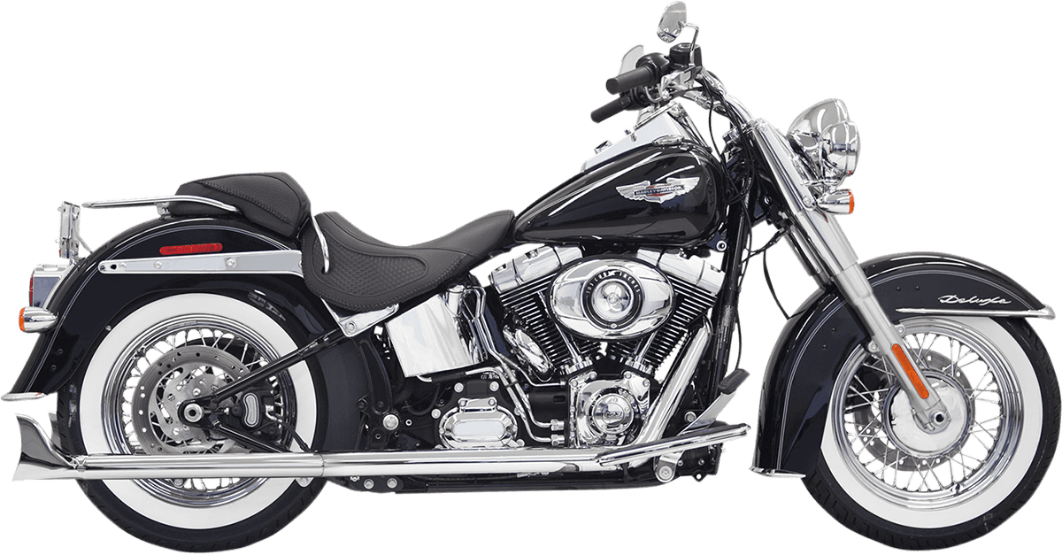 BASSANI XHAUST 1800-1736 True Duals Exhaust System with Fishtail Mufflers - 30" - Softail
