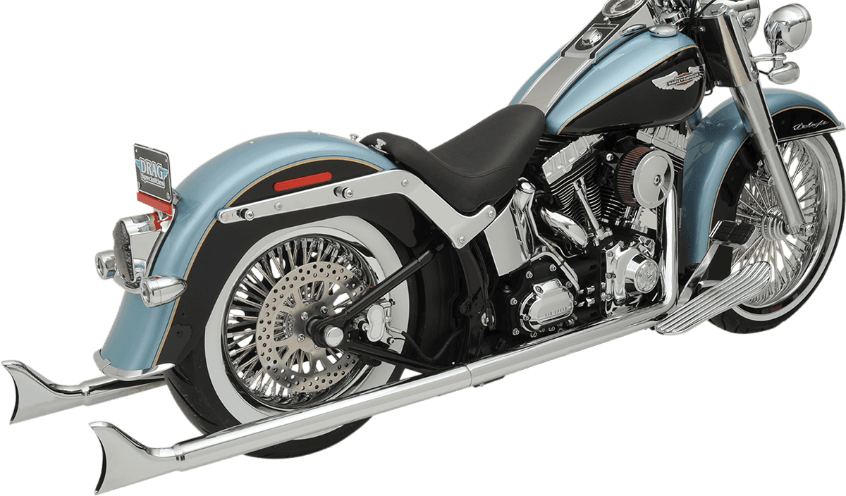 BASSANI XHAUST 1800-1738 True Duals Exhaust System with Fishtail Mufflers - 36" - Softail