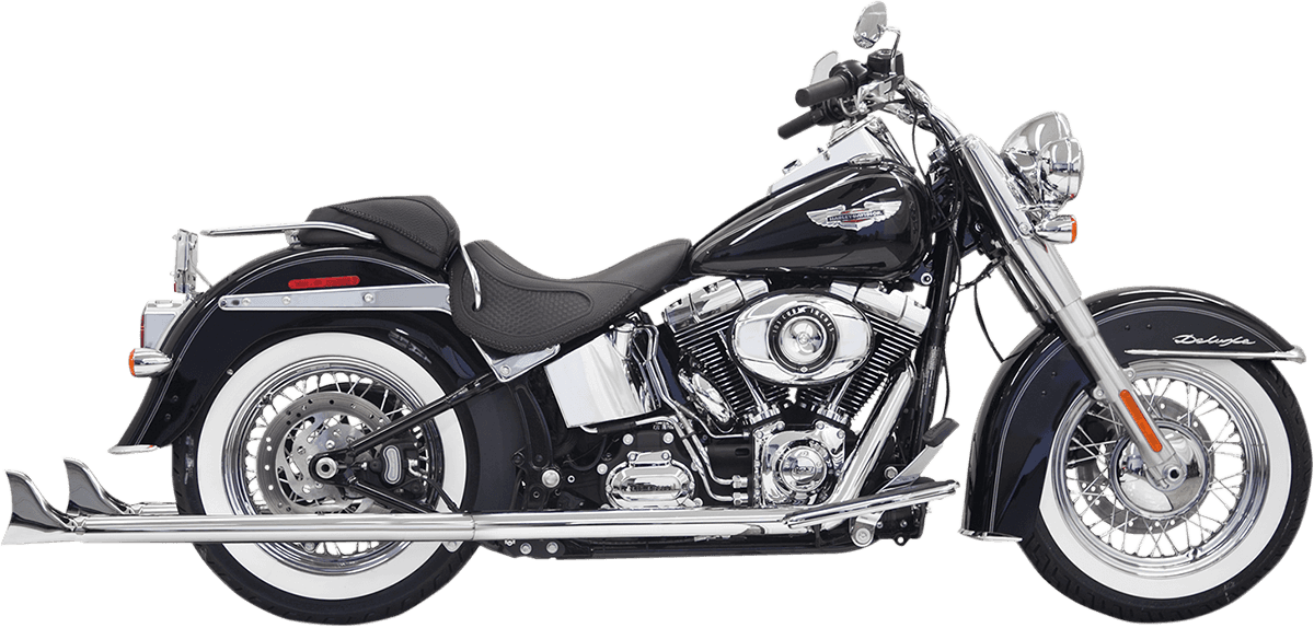 BASSANI XHAUST 1800-1744 True Duals Exhaust System with Fishtail Mufflers - 36" - Softail - Baffle Included