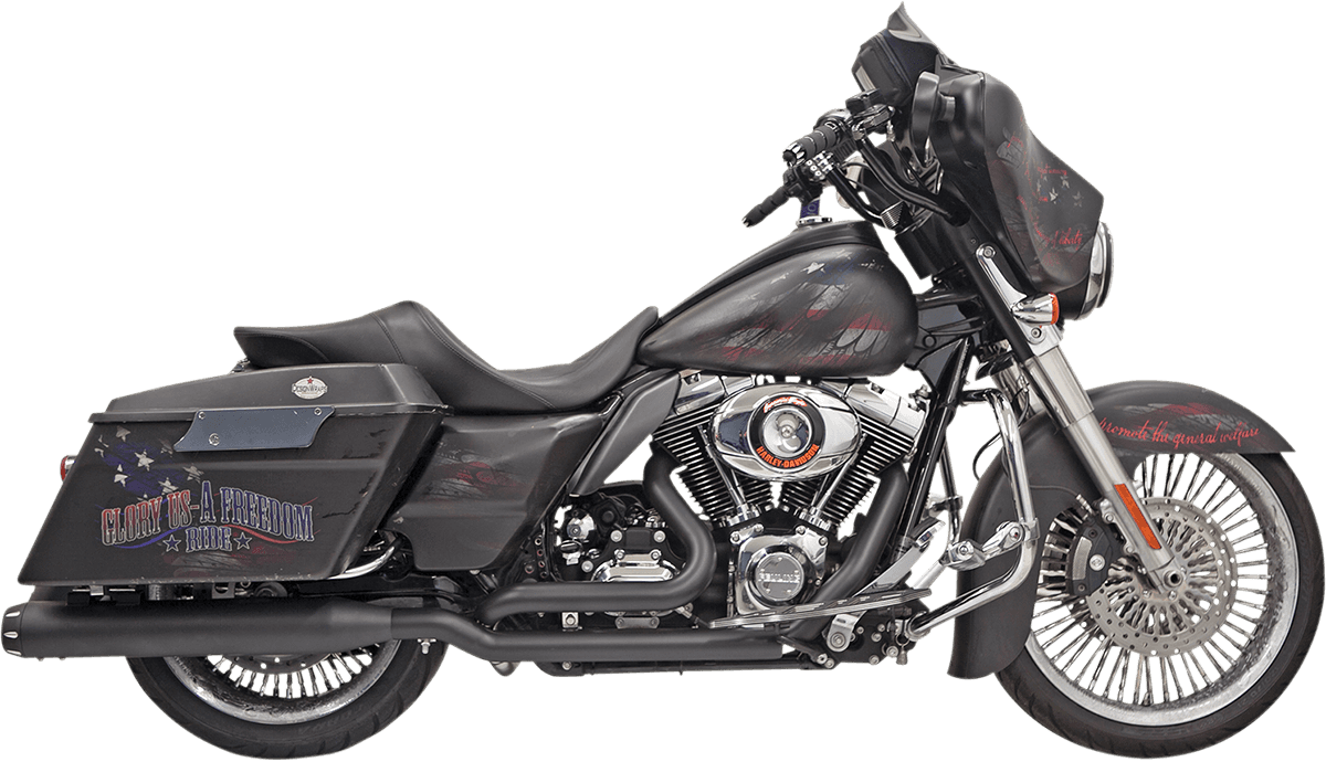 BASSANI XHAUST 1800-1901 Down Under Exhaust - Black - Straight Can