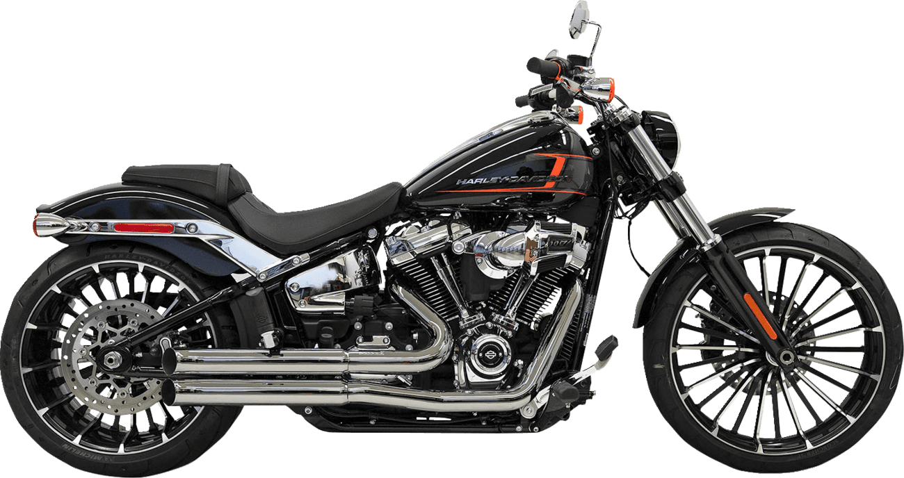 BASSANI XHAUST 1800-2278 Pro Street Exhaust - Chrome - Softail
