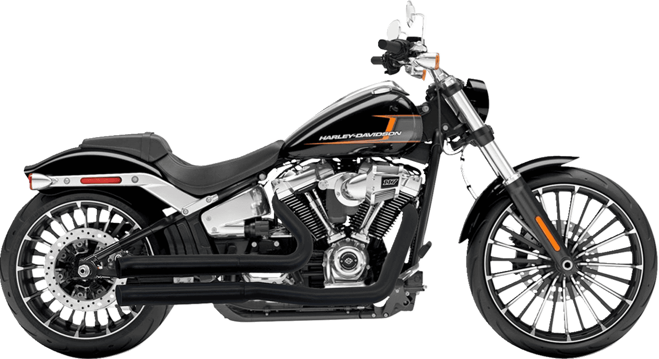 BASSANI XHAUST 1800-2279 Pro Street Exhaust - Black - Softail