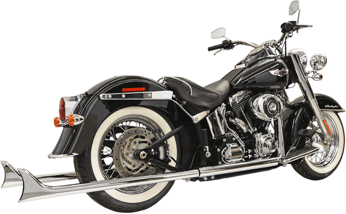 BASSANI XHAUST 1800-2333 True Duals Exhaust System with Fishtail Mufflers - 39" - Softail