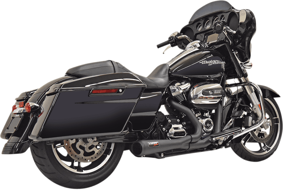 BASSANI XHAUST 1800-2446 Short 2:1 Exhaust for FL - Black