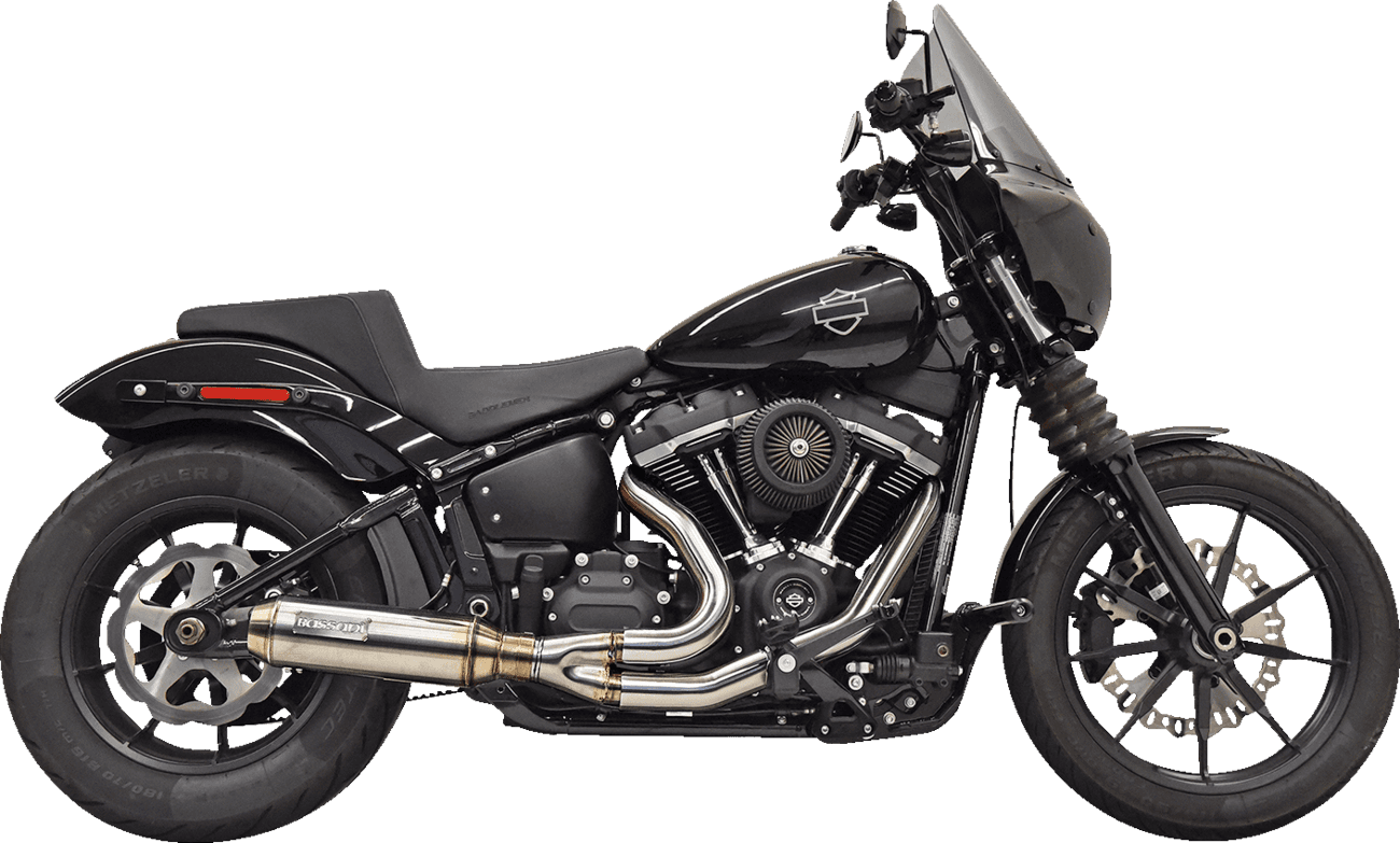 BASSANI XHAUST 1800-2656 2-into-1 Super Bike Exhaust System with 4" Muffler - Stainless Steel