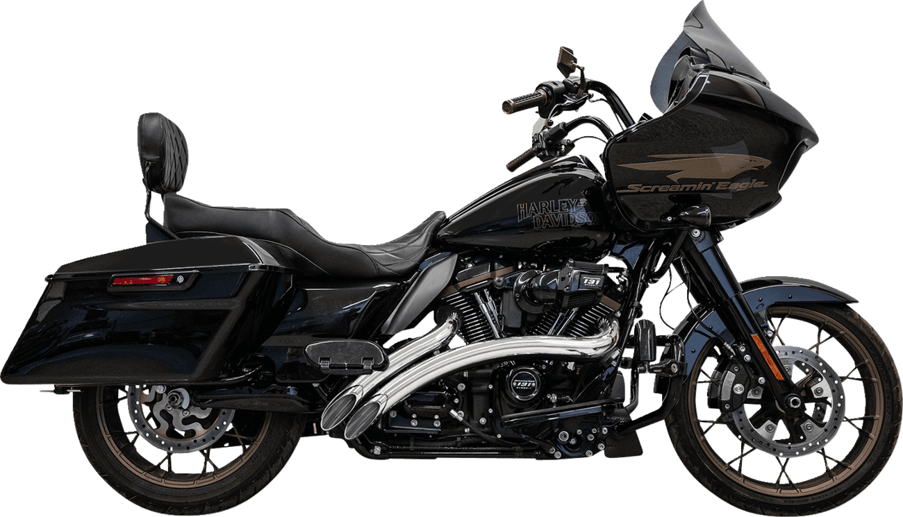 BASSANI XHAUST 1800-2659 Sweeper Radial Exhaust System with Heat Shields - Chrome