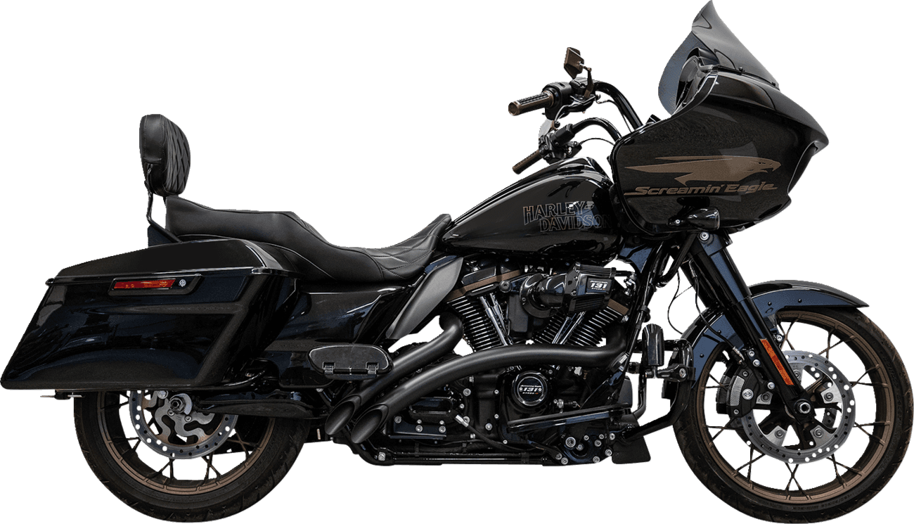 BASSANI XHAUST 1800-2660 Sweeper Radial Exhaust System with Heat Shields - Black
