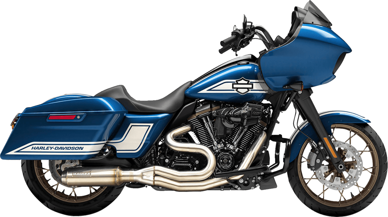 BASSANI XHAUST 1800-2696 2-into-1 Mid-Length Exhaust System with Super Bike Muffler - Stainless Steel - 49-State