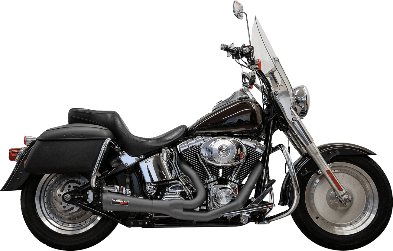BASSANI XHAUST 1800-2736 2-into-1 Ripper Exhaust System - Short - Stainless - Twin Cam Softails