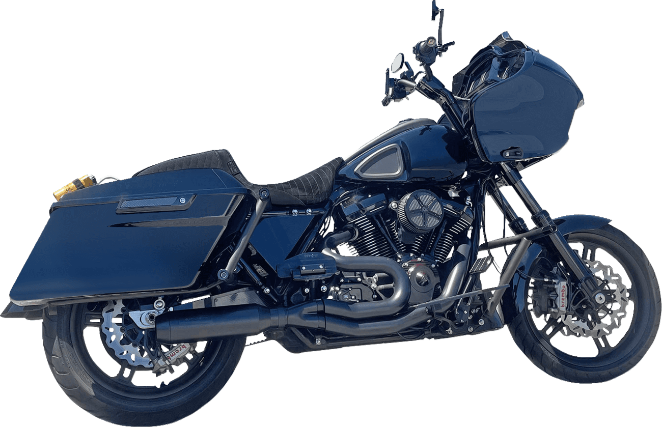 BASSANI XHAUST 1800-2737 2-into-1 Mid-Length Super Bike Exhaust System - 4" Muffler - M8 Touring