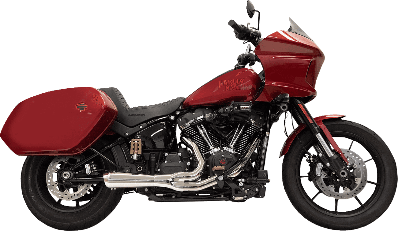 BASSANI XHAUST 1800-2742 2-into-1 Ripper Exhaust System with Megaphone Muffler - Short - Chrome - M8 Softail