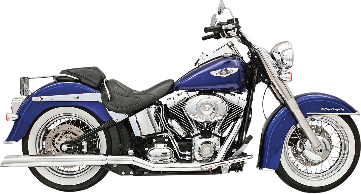 BASSANI XHAUST 1801-0453 Slip-On Mufflers - Slant-Cut with Standard 2" Baffles - Chrome