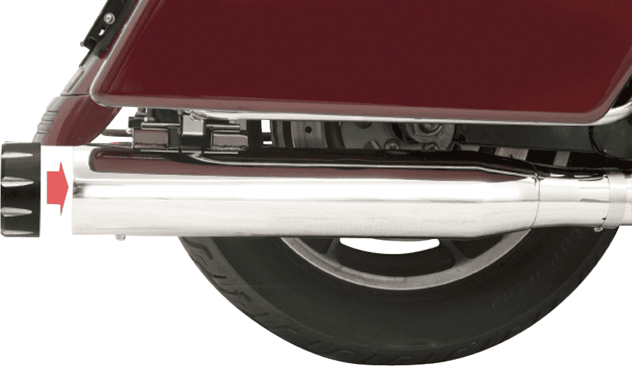 BASSANI XHAUST 1801-0542 4" Quick Change Series Slip-On Mufflers - Chrome - FL '95-'16