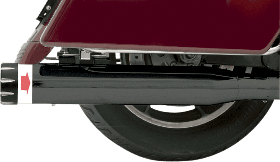 BASSANI XHAUST 1801-0543 4" Quick Change Series Slip-On Mufflers - Black - FL '95-'16