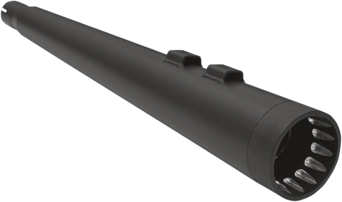 BASSANI XHAUST 1801-0773 DNT® Megaphone Slip-On Mufflers - Black/Black - '95-'16 FL