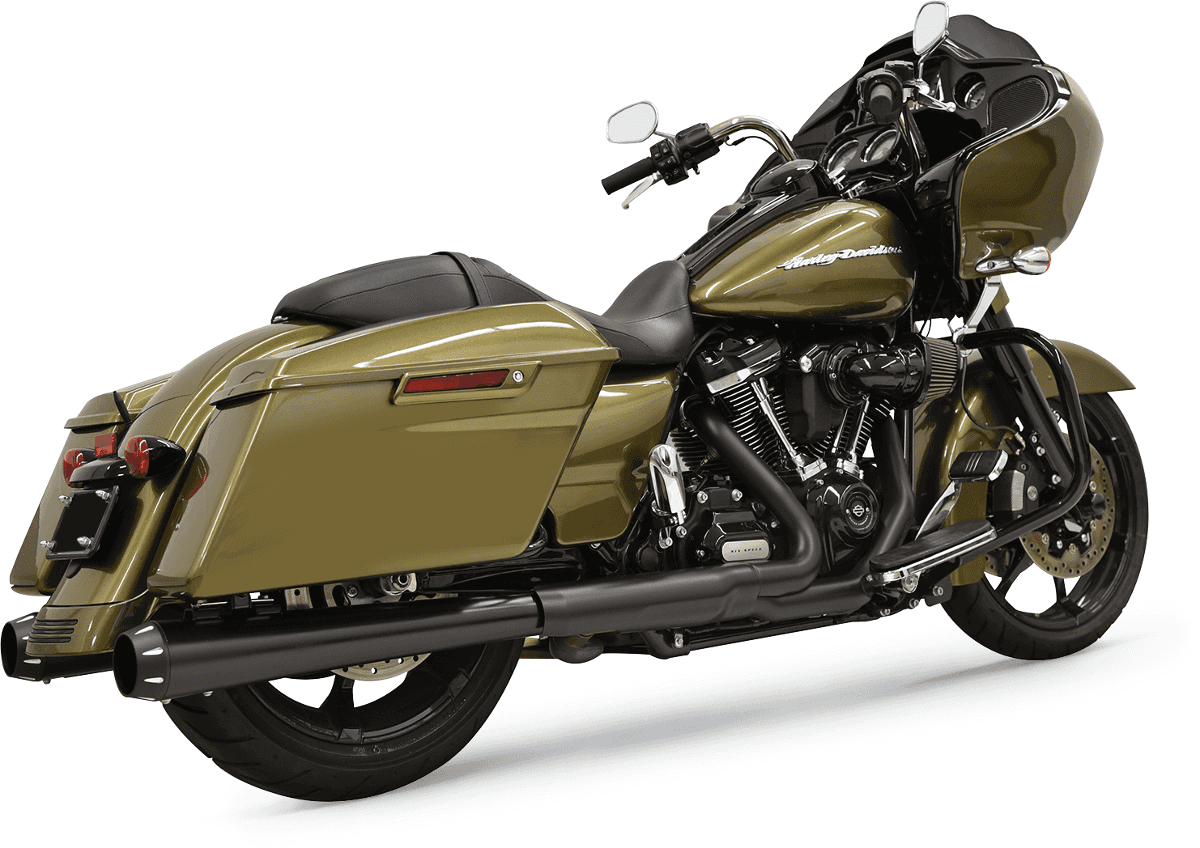 BASSANI XHAUST 1801-1086 DNT® Megaphone Slip-On Mufflers - Black/Black - FL