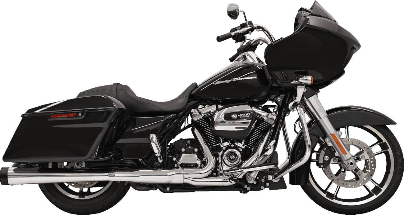 BASSANI XHAUST 1801-1087 DNT® Megaphone Slip-On Mufflers - Chrome/Chrome - FL