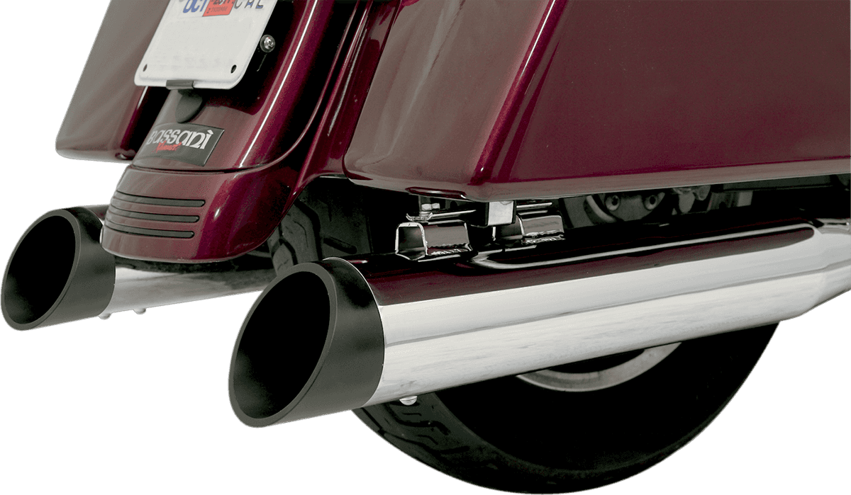 BASSANI XHAUST 1861-0754 Optional B1-Syle Quick-Change End Cap - 4" - Black - Slash-Cut